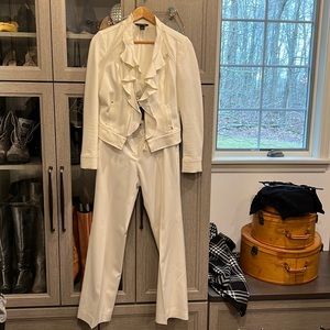 White House Black Market cropped jacket and fully lined slacks